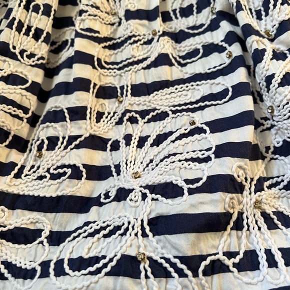 Lilly Pulitzer Roswell Navy and White Stripe Cording We Will Go Size 8 - Picture 11 of 16